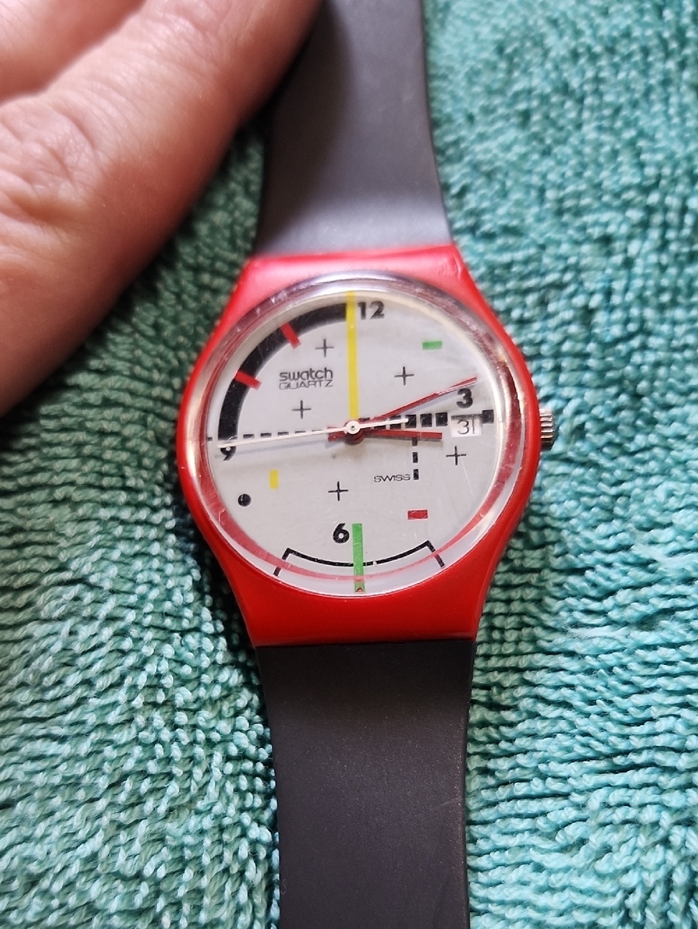 Vintage Swatch Watch 1984 Compu-Tech GR401 Preowned Good Condition
